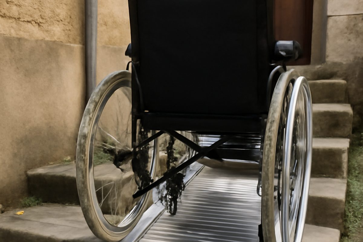 Rampe fauteuil maison bourg